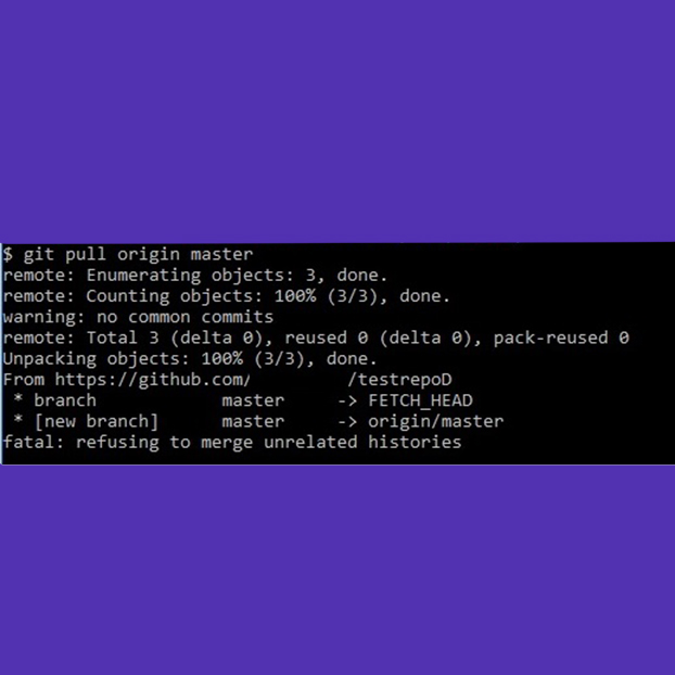 Git fatal: refusing to merge unrelated histories